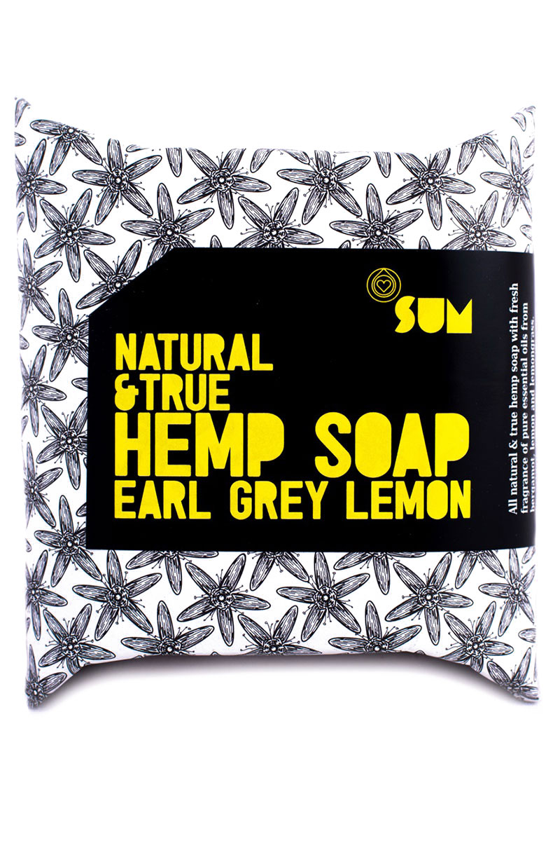 SUM Hemp Soap Earl Grey Lemon, Natural&True 80 g / SUM Pravé konopné mydlo Earl Grey Lemon, Natural&True, 80 g