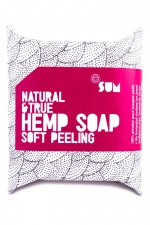 SUM Hemp Soap Soft Peeling, Natural&True 80 g / SUM Pravé konopné mydlo Soft Peeling, Natural&True, 80 g