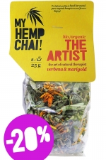 MY HEMP CHAI! bio/organic THE ARTIST hemp herbal tea / konopný čaj s nechtíkom, verbenou a medovkou