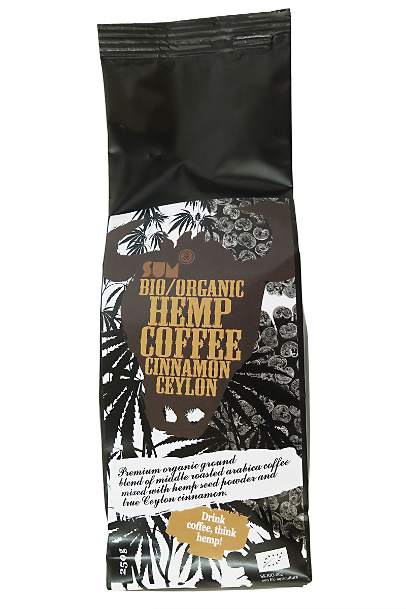 SUM Hemp Coffee Ceylon Cinnamon Organic 250 g / Bio konopná káva Ceylon Cinnamon 250 g