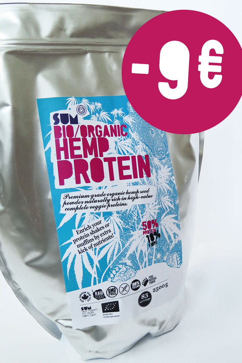 SUM Hemp Protein Powder Organic 2,5 kg / SUM Konopný proteín BIO 2,5 kg